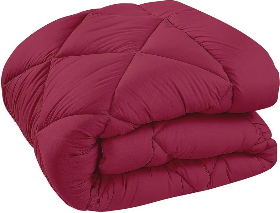 Cloth Fusion Reversible AC Comforter Set Double Bed 220 GSM,Soft Microfibre King Size Quilt Blanket for Winter